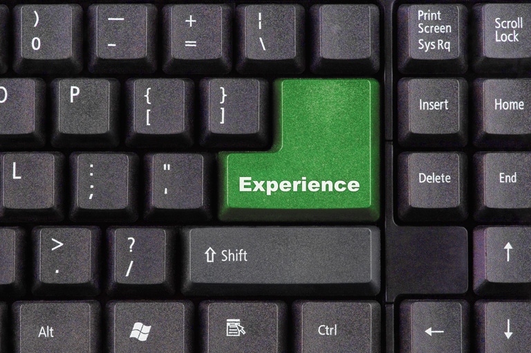 Make money on YouTube — keyboard with experience key