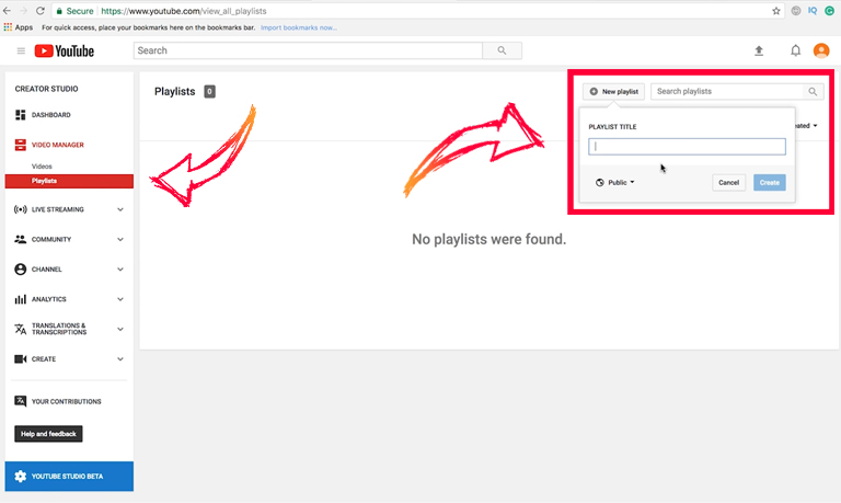 How to setup YouTube channel – Create a YouTube playlist