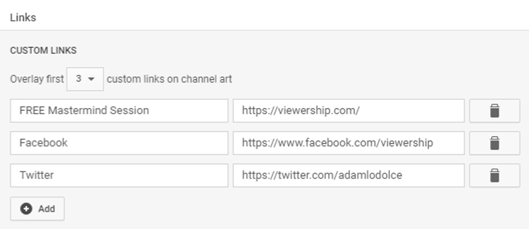 YouTube Channel Art Template — add links to improve conversion rates