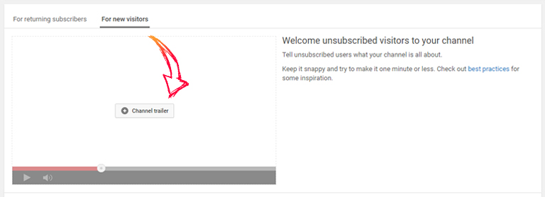 How to setup YouTube channel – add a channel trailer