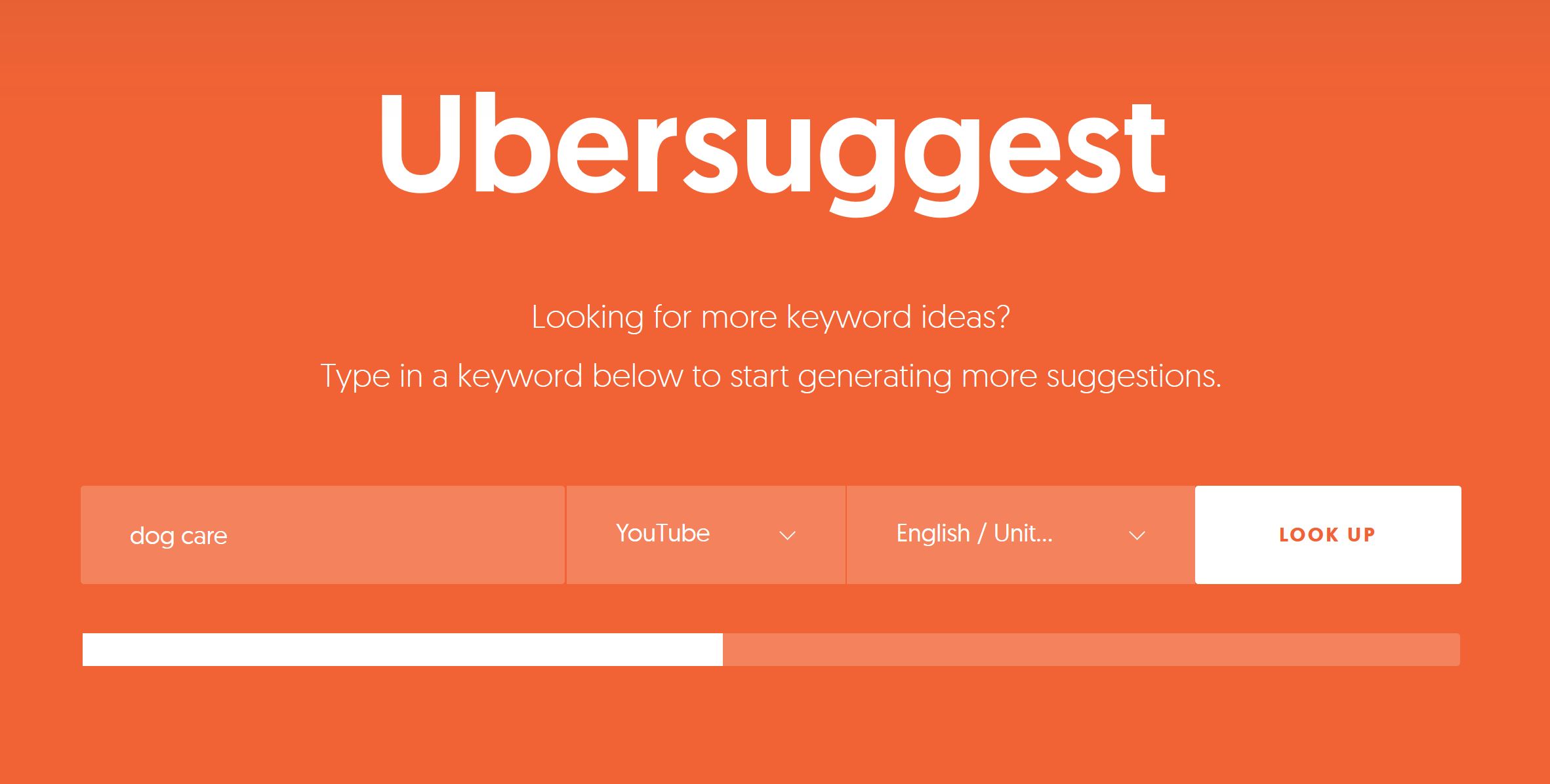 YouTube SEO: Ubersuggest tool