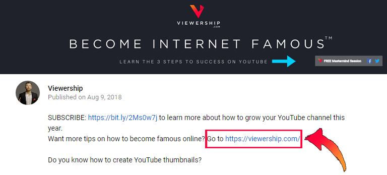 How YouTube pays – use links in video description for extra web traffic